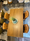Rozkładany stół 190 + 50 x 100 cm Metalox prosta krawędź