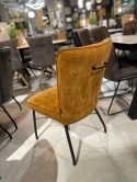 Zestaw krzeseł Olvi H&H musztardowe bez podłokietników