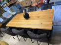 Stół z litego drewna dębowego Live Edge 200 x 105cm