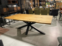 Stół z litego drewna dębowego Live Edge 200 x 105cm