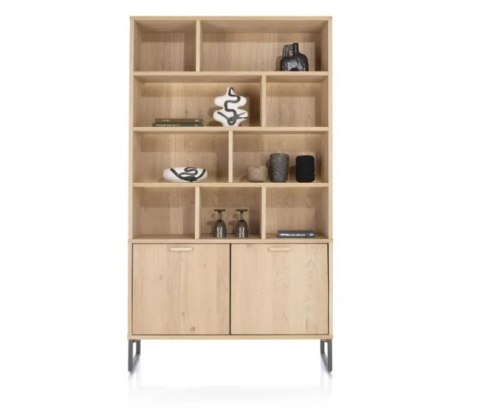 [na zamówienie] Bufet Castello Hender& Hazel 123 cm z 2 drzwiami i 9 wnękami (+ LED)