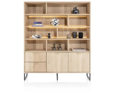 [na zamówienie] Bufet Castello Henders& Hazel 181 cm z 2 drzwiami, 2 szufladami i 9 wnękami (+ LED)