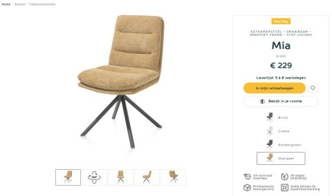 [na zamówienie] Krzesło Mia Henders& Hazel ochra