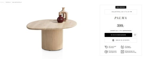 [na zamówienie] Stolik kawowy Palma Xooon 80 x 70 cm