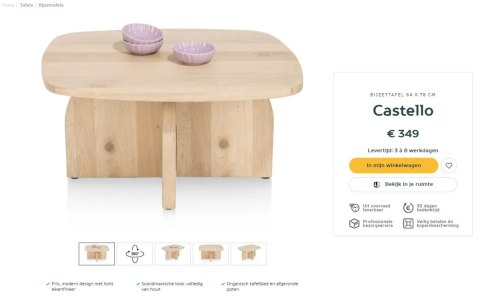 [na zamówienie] Stolik pomocniczy Castello Henders& Hazel 64 x 78 cm