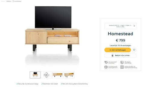 [na zamówienie] Szafka RTV Homestead 150 cm Henders& Hazel