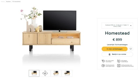 [na zamówienie] Szafka RTV Homestead 180 cm Henders& Hazel