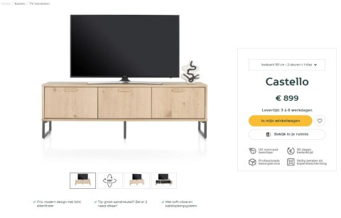 [na zamówienie] szafka RTV Castello Henders& Hazel 181 cm