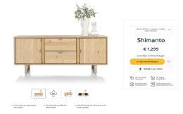 Komoda Shimanto 200 cm Bright Natural Oak Henders & Hazel