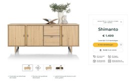 Komoda Shimanto 230 cm Bright Natural Oak Henders & Hazel