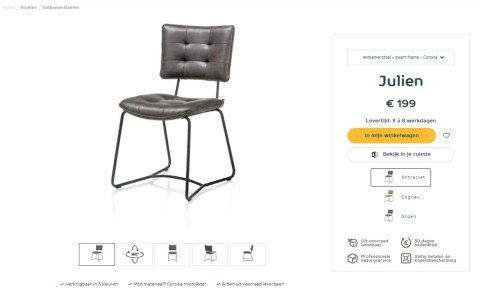 [na zamówienie] Krzesło Julien Henders& Hazel antracytowe