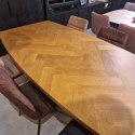 (K) Stół H&H Metaluxe 210 x 110 cm natural defekt