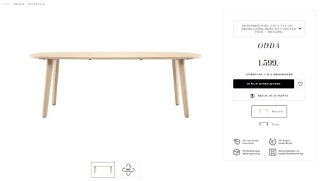 (K) Xooon Stół Jadalniany ODDA Dąb Lity Naturalny 230 x 110 cm (K) Xooon Stół Jadalniany ODDA Dąb Lity Naturalny 230 x 110 cm