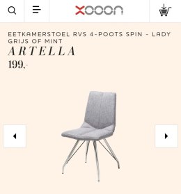 (K) Krzesło Xooon Artella dostępne od ręki