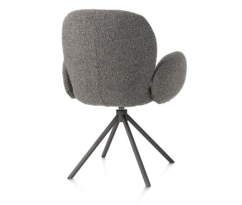 [na zamówienie] Krzesło obrotowe JAXON - tkanina Bouclé, kolor Lever, podstawa antracyt