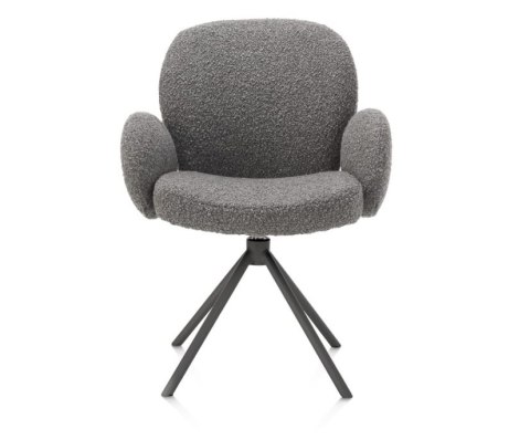 [na zamówienie] Krzesło obrotowe JAXON - tkanina Bouclé, kolor Lever, podstawa antracyt