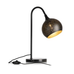 [na zamówienie] Lampa Stołowa Perforowana ARJEN Czarno-Złota COCO Maison