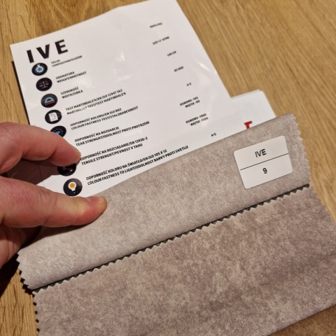 Materiał tapicerski Ive mikrofibra welwetowa z technologią WATERPROOF Materiał tapicerski Ive mikrofibra welwetowa z technologią WATERPROOF