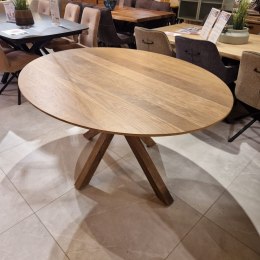 Stół do jadalni owalny TRAPANI, 150x120 cm, fornir z wędzonego mango Xooon
