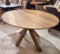 Stół do jadalni owalny TRAPANI, 150x120 cm, fornir z wędzonego mango Xooon