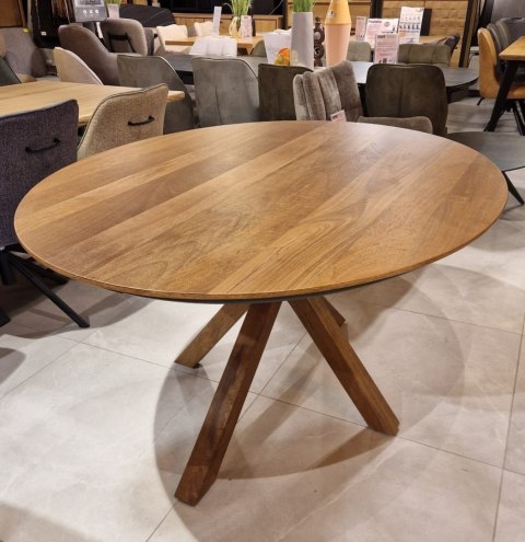 Stół do jadalni owalny TRAPANI, 150x120 cm, fornir z wędzonego mango Xooon Stół do jadalni owalny TRAPANI, 150x120 cm, fornir z wędzonego mango Xooon