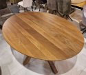 Stół do jadalni owalny TRAPANI, 150x120 cm, fornir z wędzonego mango Xooon