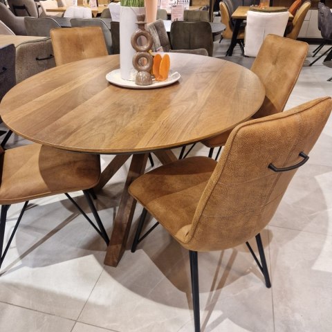 Stół do jadalni owalny TRAPANI, 150x120 cm, fornir z wędzonego mango Xooon Stół do jadalni owalny TRAPANI, 150x120 cm, fornir z wędzonego mango Xooon