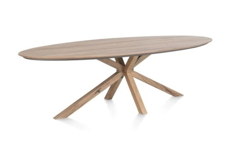 Stół do jadalni owalny TRAPANI, 270x120 cm, fornir z wędzonego mango Xooon