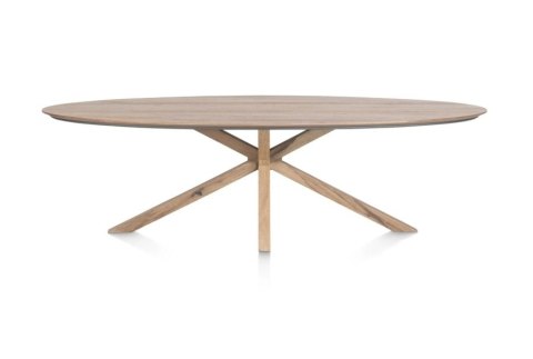 Stół do jadalni owalny TRAPANI, 270x120 cm, fornir z wędzonego mango Xooon Stół do jadalni owalny TRAPANI, 270x120 cm, fornir z wędzonego mango Xooon