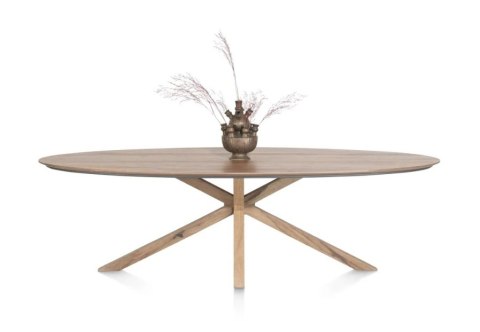 Stół do jadalni owalny TRAPANI, 270x120 cm, fornir z wędzonego mango Xooon Stół do jadalni owalny TRAPANI, 270x120 cm, fornir z wędzonego mango Xooon