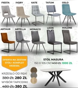 Zestaw stół MASURA Xooon 150 x 105 cm + zestaw 6 krzeseł