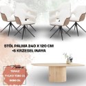 Zestaw stół PALMA 240 x 120 cm + 6 krzeseł INAYA