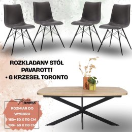 Zestaw stół PAVAROTTI+ 6 krzeseł TORONTO