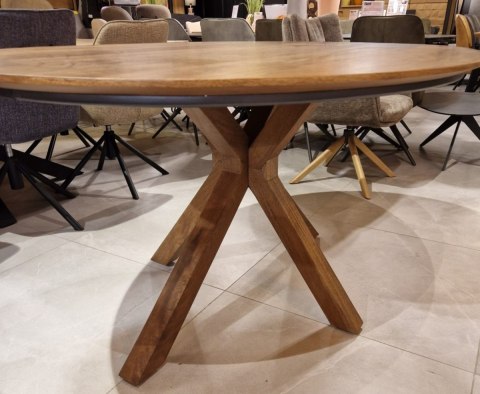 (K) Stół do jadalni owalny TRAPANI, 150x120 cm, fornir z wędzonego mango Xooon (K) Stół do jadalni owalny TRAPANI, 150x120 cm, fornir z wędzonego mango Xooon