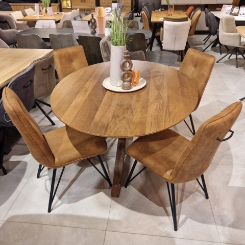 (K) Stół do jadalni owalny TRAPANI, 150x120 cm, fornir z wędzonego mango Xooon (K) Stół do jadalni owalny TRAPANI, 150x120 cm, fornir z wędzonego mango Xooon