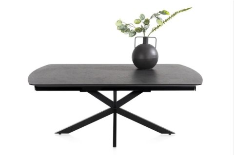 [M, od ręki] Największy stół rozkładany Pavalon 200-278x100 cm na centralnej nodze, blat Primo Laminato (HPL), kolor antracyt