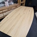 Nowoczesny stół w fornirze dębowym do jadalni FANEUR Xooon 210 x 105 cm z metalową podstawą typu pająk