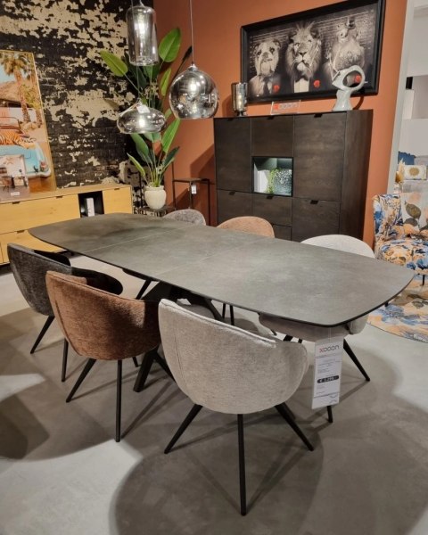 Stół rozkładany ceramiczny PADOVA Xooon (180-240) cm, Antracyt, Nogi grafitowe Stół rozkładany ceramiczny PADOVA Xooon (180-240) cm, Antracyt, Nogi grafitowe