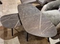 Zestaw dwóch stolików kawowych Palazio - Blat Primo Laminato o wyglądzie marmuru Onyx