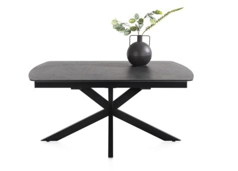 [na zamówienie] Duży stół rozkładany Pavalon 170-230x100 cm na centralnej nodze, blat Primo Laminato (HPL) antracyt