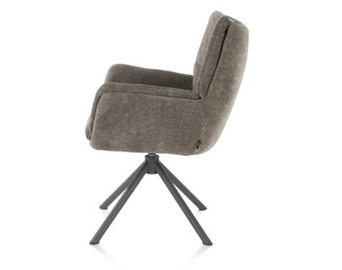 [na zamówienie] Fotel obrotowy JUNA z funkcją relax, tkanina Livigno chenille brązowy,