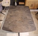 [M od ręki, Defekt] Stół rozkładany Pavalon 140-190x100 cm na centralnej nodze, blat Primo Laminato (HPL) w kolorze antracytowym