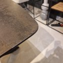 [M od ręki, Defekt] Stół rozkładany Pavalon 140-190x100 cm na centralnej nodze, blat Primo Laminato (HPL) w kolorze antracytowym