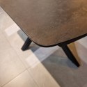 [M od ręki, Defekt] Stół rozkładany Pavalon 140-190x100 cm na centralnej nodze, blat Primo Laminato (HPL) w kolorze antracytowym