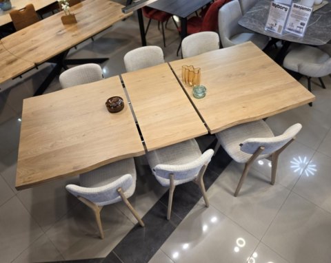 [K, od ręki] Stół rozkładany Nyborg/ Metalox Henders& Hazel 190-240 cm dąb organiczna krawędź