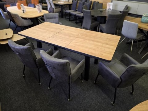 Stół H&H Avalox/ Avalon 160 + 50 x 98 cm vintage oak 4 klasyczne nogi Stół H&H Avalox/ Avalon 160 + 50 x 98 cm vintage oak 4 klasyczne nogi