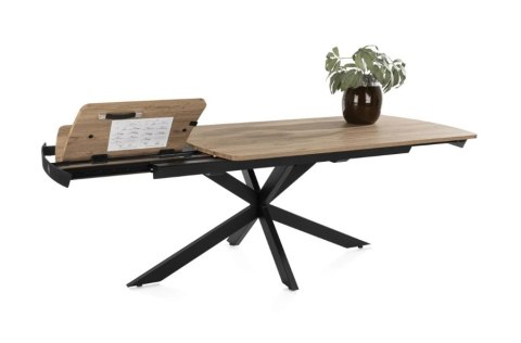Stół industrialny rozkładany ASPEN 170-230 cm, blat lity dąb, noga pająk Stół industrialny rozkładany ASPEN 170-230 cm, blat lity dąb, noga pająk