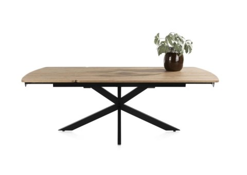 Stół industrialny rozkładany ASPEN 170-230 cm, blat lity dąb, noga pająk Stół industrialny rozkładany ASPEN 170-230 cm, blat lity dąb, noga pająk
