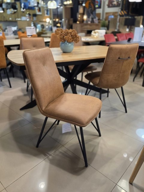 Stół industrialny rozkładany ASPEN 170-230 cm, blat lity dąb, noga pająk Stół industrialny rozkładany ASPEN 170-230 cm, blat lity dąb, noga pająk