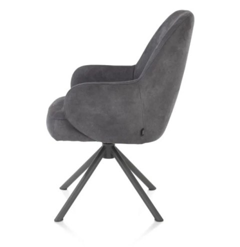[na zamówienie] Fotel obrotowy Melle, mikrofibra Calabria - Antracyt/ podstawa metalowa